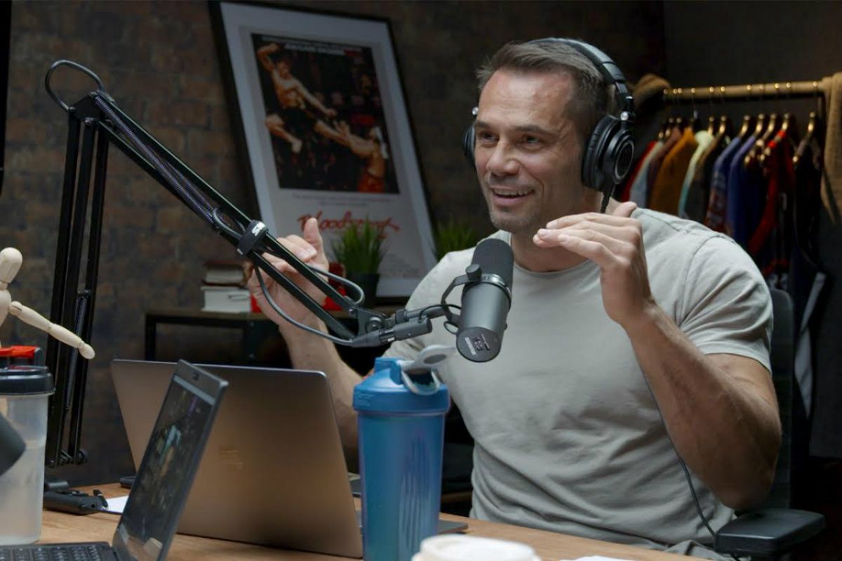 Franklin speaking podcast host Rich Franklin