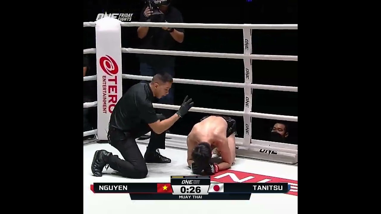 WILD COMEBACK  Haruyuki Tanitsu surges for a first round TKO! #ONEFridayFights67